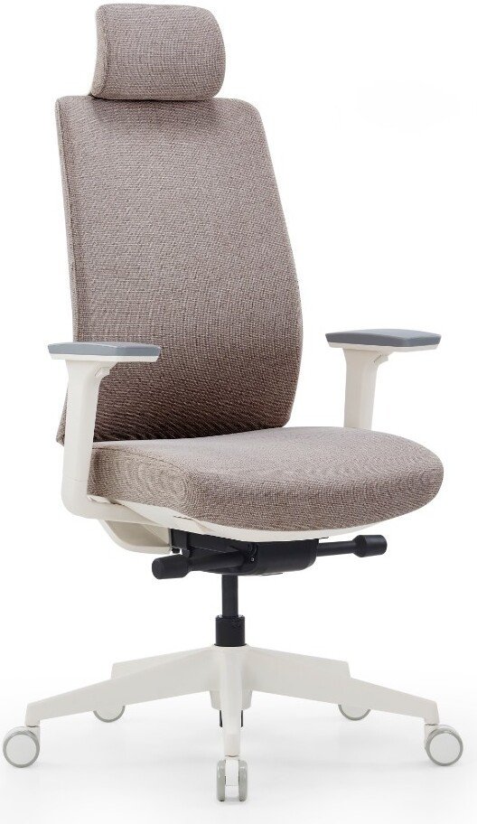 Офисное кресло SitZone CH-K55A-BS (ткань, бежевый, пластик, корпус белый)