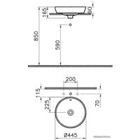 Умывальник Vitra Metropole 5940B003-0012