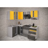 Готовая кухня ИволандТрейд Солнечный желтый 150 см угловая