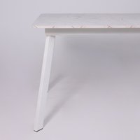 Кухонный стол Lepremo AV 1209/1 МДФ раздвижной 1200-1600x800 (Азул Оникс/белый)