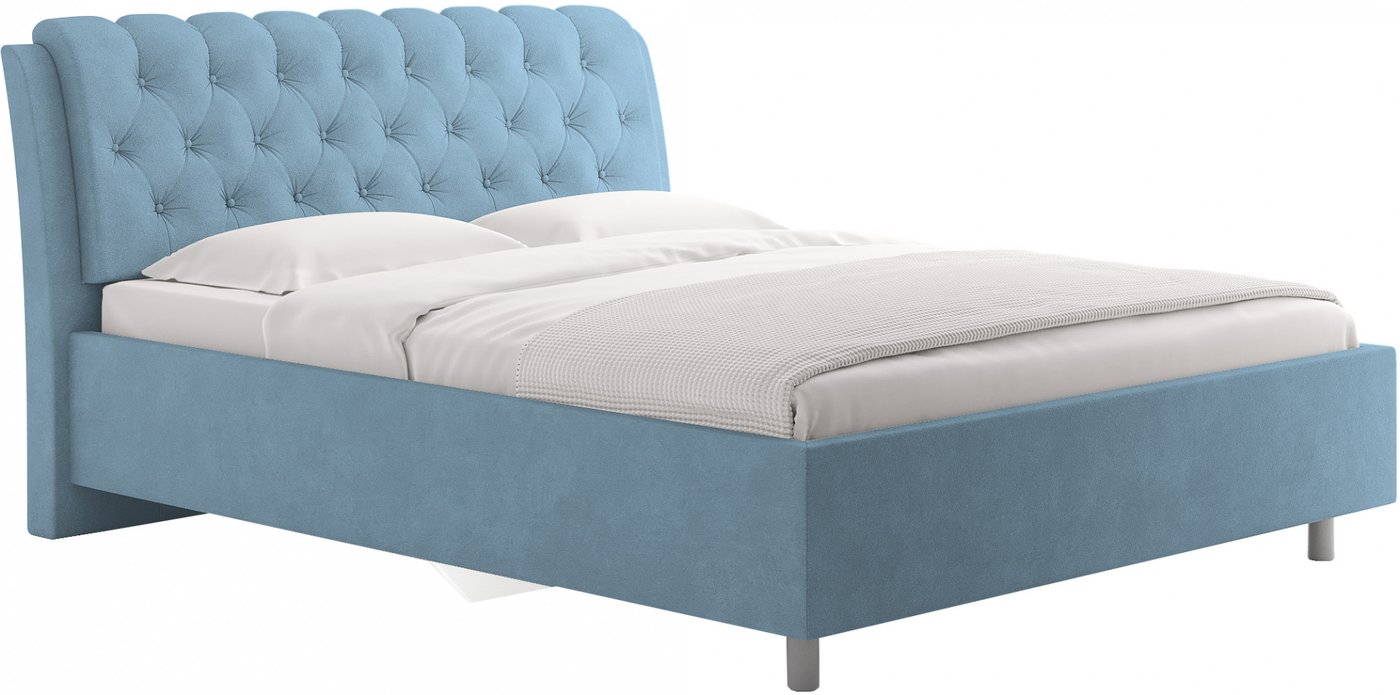 Кровать Сонум Olivia 90x200 (замша голубой)
