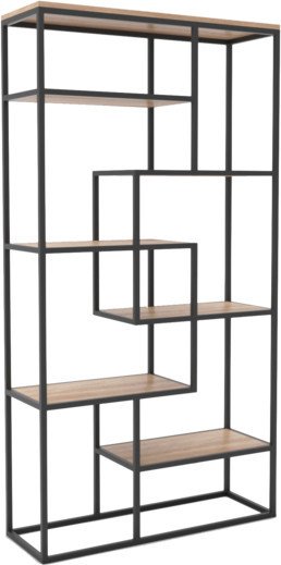 

Стеллаж Hype Mebel Зиг-Заг-2 100x170 (черный/дуб галифакс натуральный)