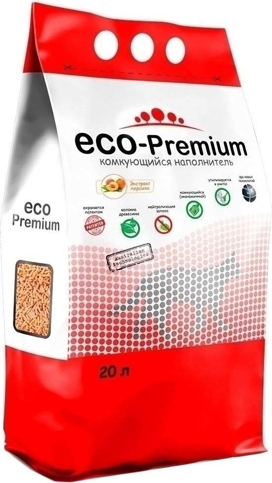 

Наполнитель для туалета Eco-Premium с ароматом персика 20 л