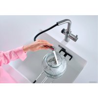 Смеситель Blanco Evol-S Volume с дозатором воды (рычаг слева, хром)