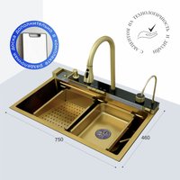 Кухонная мойка Cerruti Spa Gloria II nano gold CT10355 (золотой)