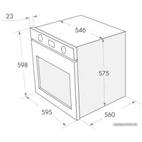Газовый духовой шкаф MAUNFELD MGOG 673B