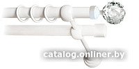 

Карниз для штор Lm Decor Кристалл 130 2р гладкий 25/19мм (белый глянец, 3.6м)