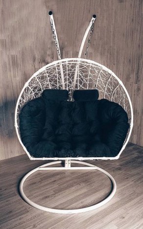 

Подвесное кресло Craftmebel Кокон Дабл (белый/черный)