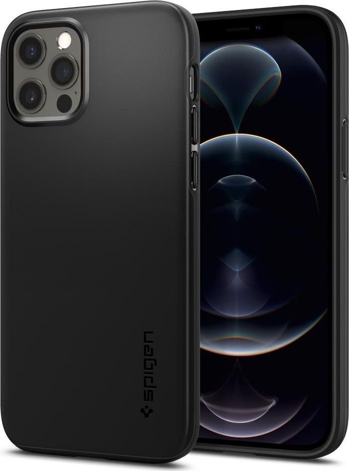 

Чехол для телефона Spigen Thin Fit для iPhone 12/iPhone 12 Pro ACS01696 (черный)