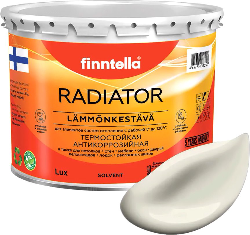 

Краска Finntella Radiator Albiino F-19-1-3-FL123 2.7 л (бледно серо-желтый)
