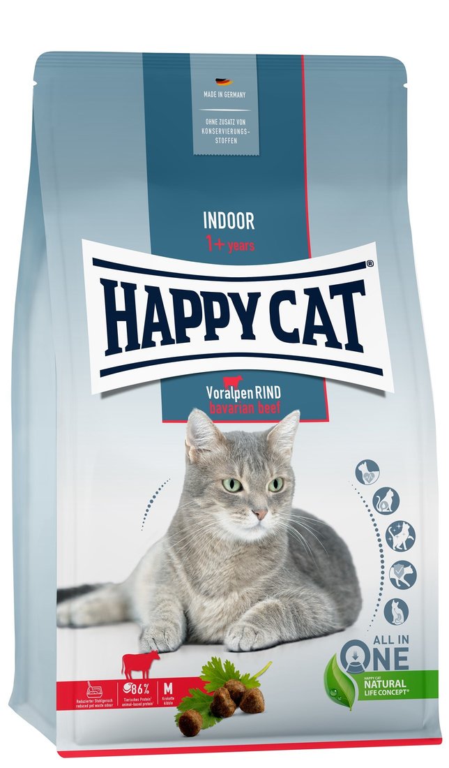 

Сухой корм для кошек Happy Cat Indoor 1+ Years Voralpen Rind Говядина 1.3 кг