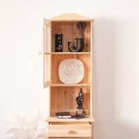 Шкаф-витрина Диприз Lena 1-дверный Д.73044.7 (сосна, без отделки) в Солигорске