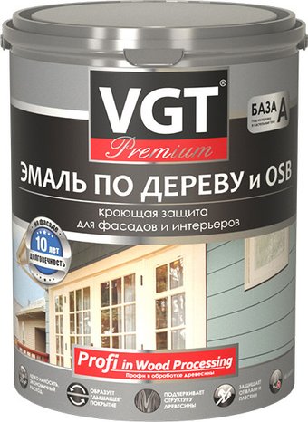 Эмаль VGT ВД-АК-1179 Профи по дереву 1 кг (графитовый RAL 7024)