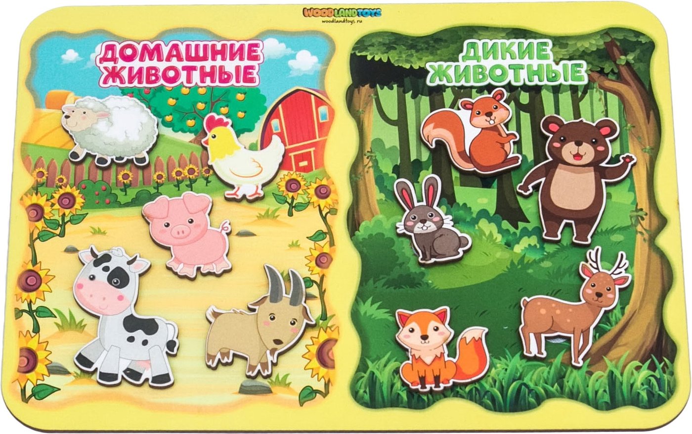 

Сортер WoodLand Toys Какая разница Домашние и дикие животные 117205