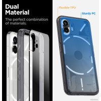 Чехол для телефона Spigen Ultra Hybrid для Nothing Phone (2) ACS06542 (затемненный/прозрачный)