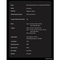 Портативное пусковое устройство Baseus Super Energy Pro Black+ Car Jump Starter 1600A