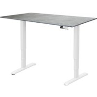 Стол для работы стоя ErgoSmart Unique Ergo Desk 1380x800x18мм (бетон Чикаго светло-серый/белый)