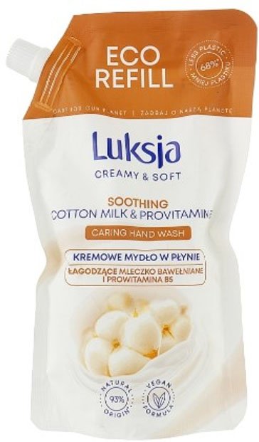 

Luksja Мыло жидкое Хлопковое молочко и провитамин B5 900 мл (сменный блок)