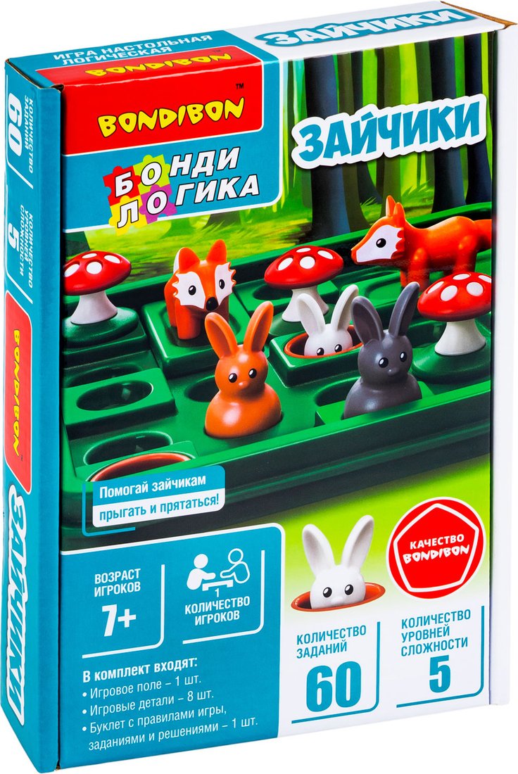 

Настольная игра Bondibon БондиЛогика Зайчики ВВ6014