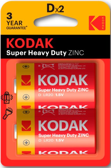 

Батарейка Kodak R20-2BL EXTRA HEAVY DUTY KDHZ-2 30946385-RU1