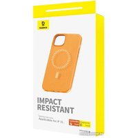 Чехол для телефона Baseus Fauxther для iPhone 15 660152094B (оранжевый)
