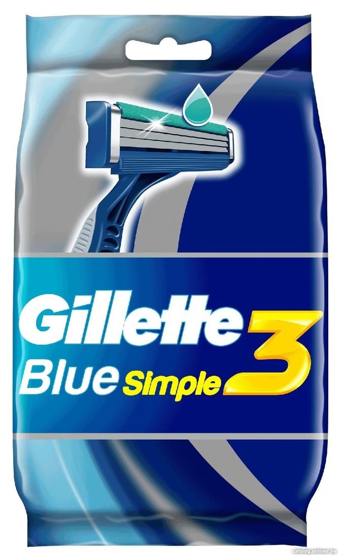Бритвенный станок Gillette Blue Simple3 (4 шт)