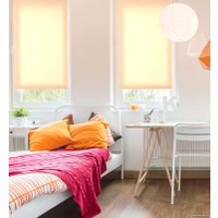 Мини рулонные шторы Delfa Эконом Сантайм Лен СРШ 01МЭД2070 57x160 (абрикосовый)