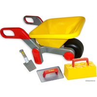 Тачка игрушечная Полесье №4 с набором каменщика №2 42064