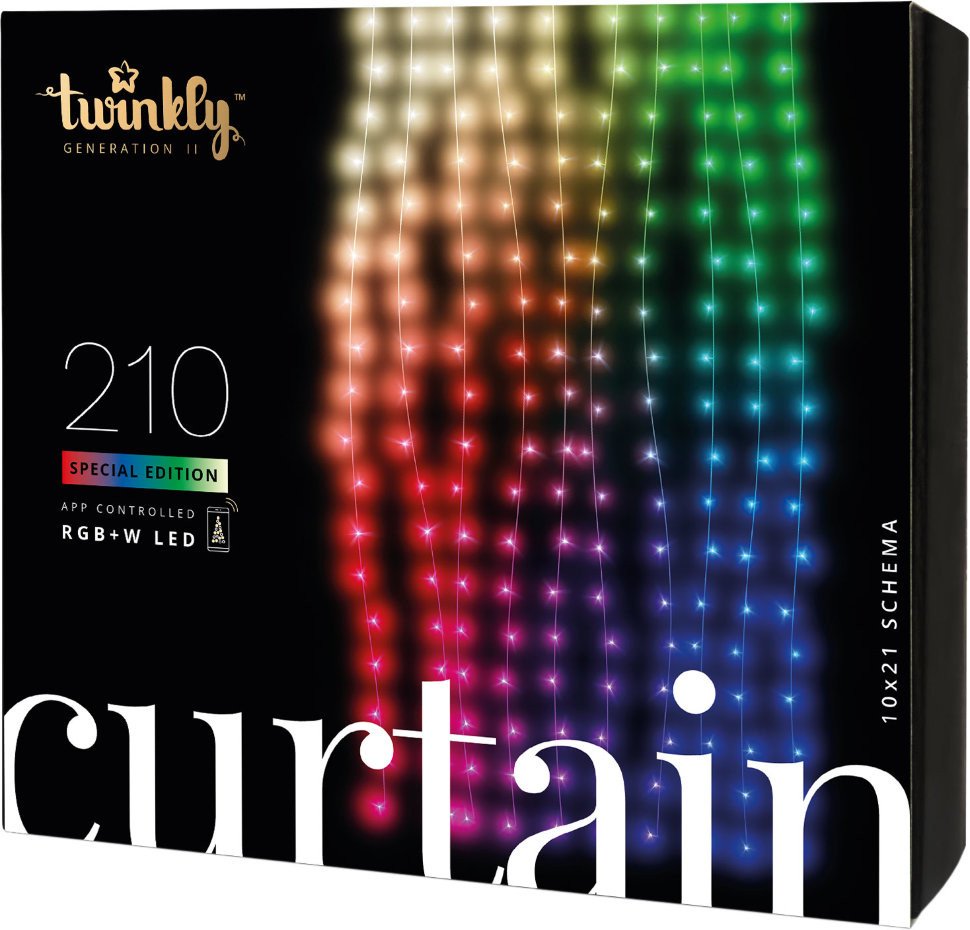 Световой дождь Twinkly Curtain Special Edition 210 LED с Wi-Fi и Bluetooth
