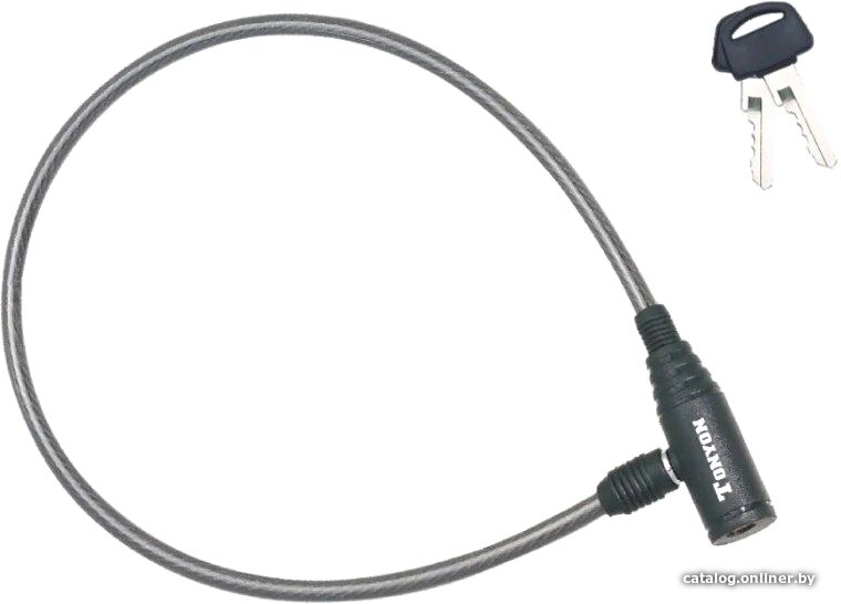 Тросовый велосипедный замок Tonyon 8x650 414K-0865 (черный)