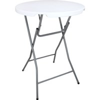 Стол Calviano складной, пластиковый, круглый 80 см (белый)