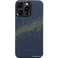 Чехол для телефона Pitaka MagEZ Case 4 для iPhone 15 Pro (milky way galaxy, синий)