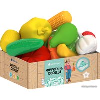 Набор игрушечных продуктов Нордпласт Фрукты и овощи в ящике 437/1