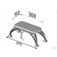 Подставка для маникюра ОМурМебель Литл 015 (черный)