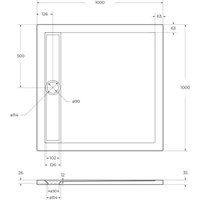 Душевой поддон BelBagno TRAY-BB-DUE-A-100-4-W0 100x100