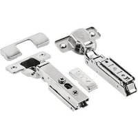 Мебельная петля GTV Solid Pro накладная с регулировкой 3D без еврошурупа с комплектом заглушек