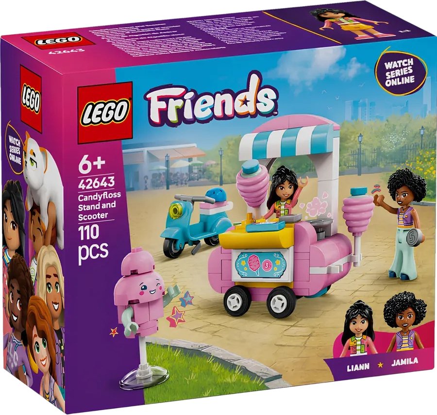 

Конструктор LEGO Friends 42643 Прилавок со сладкой ватой и скутер