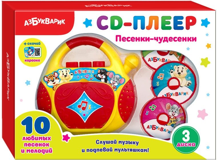 

Интерактивная игрушка Азбукварик Песенки-Чудесенки CD-Плеер 4680019281698