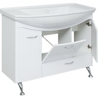  Runo Тумба с умывальником Севилья 105 с корзиной для белья + Стиль 1050 (напольная)