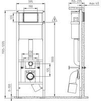 Унитаз подвесной Saniteco KW-99046 в комплекте с инсталляцией + 64117 + S-IN-MZ-LINK_PRO