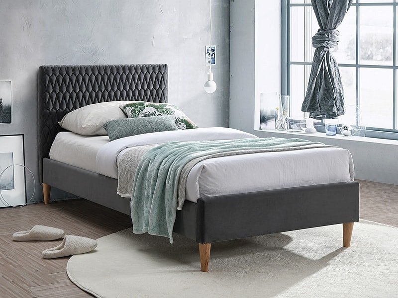 

Кровать Signal Azurro Velvet 90x200 (серый)