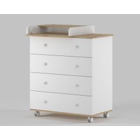 Детский комод Incanto Nova 800/4 с органайзером (белый/дуб)