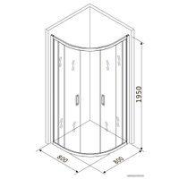 Душевой уголок Roxen Santi 55020-80 80х80