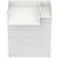 Детский комод Атон Мебель Maks ЛДСП 800/5 с органайзером (белый премиум/белый)