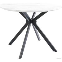 Кухонный стол Signal Aster ASTERBC100 (белый мрамор/черный матовый)