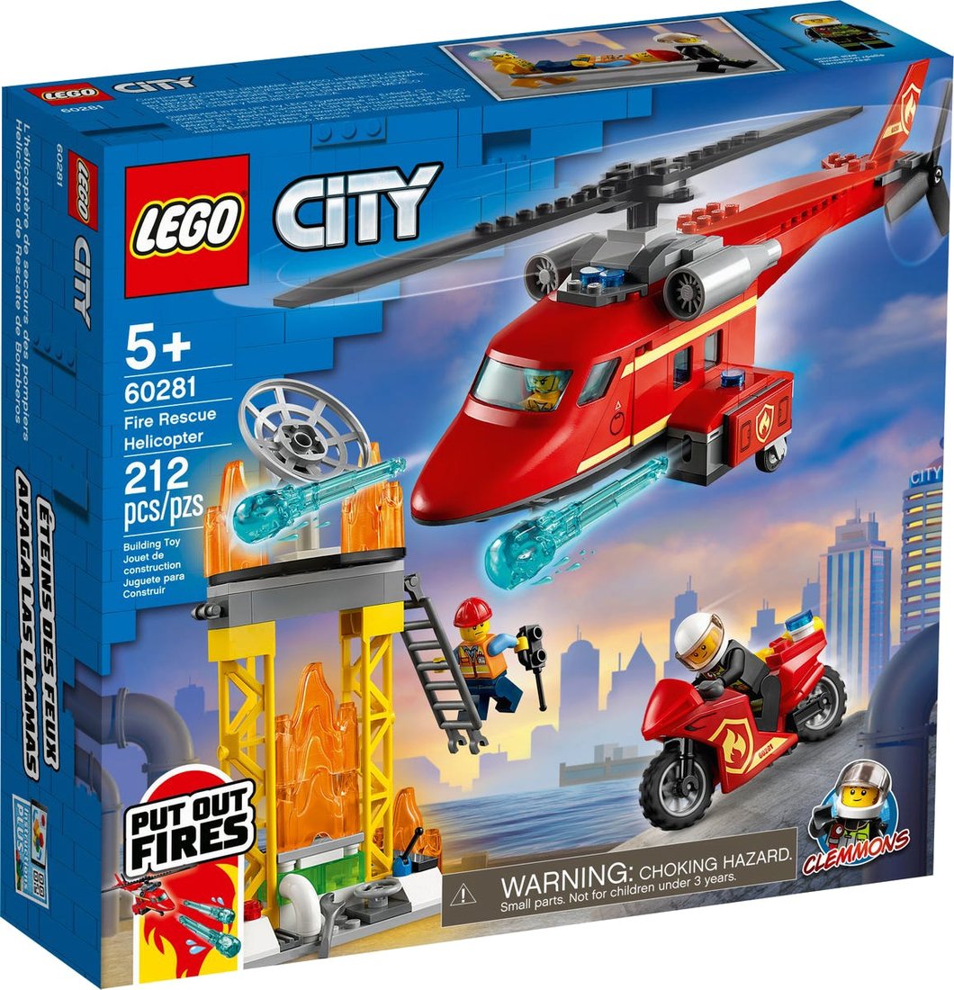 

Конструктор LEGO City 60281 Спасательный пожарный вертолёт