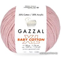 Пряжа для вязания Gazzal Baby cotton xl 3444XL 50 г 105 м (розовый)