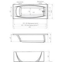 Ванна 1Марка Pragmatika 193-170x80 (с каркасом)