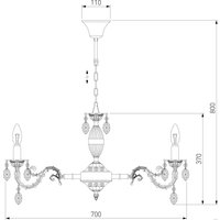 Подвесная люстра Евросвет Favola 10102/8 (античная бронза/прозрачный хрусталь)