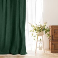 Комплект штор Волшебная ночь Рогожка с подхватами 165x270/791108 (2 шт, изумруд)